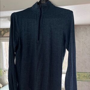 Tek Hear Men's Dark Blue Quarter-Zip Pullover. Small